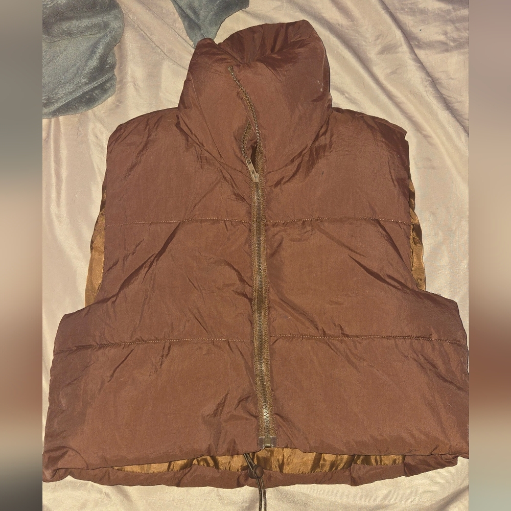 SHEIN Brown Puffer Vest